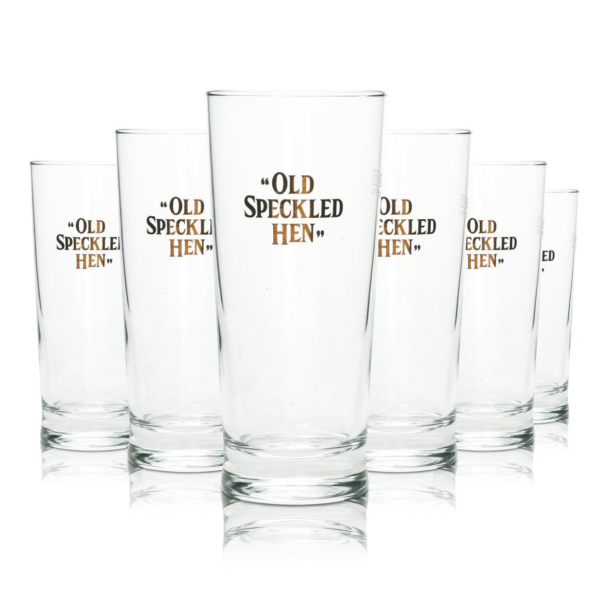 6 bicchieri da birra Old Speckled Hen Senator 0,3 l 1/2 pinta Birra UK Inghilterra