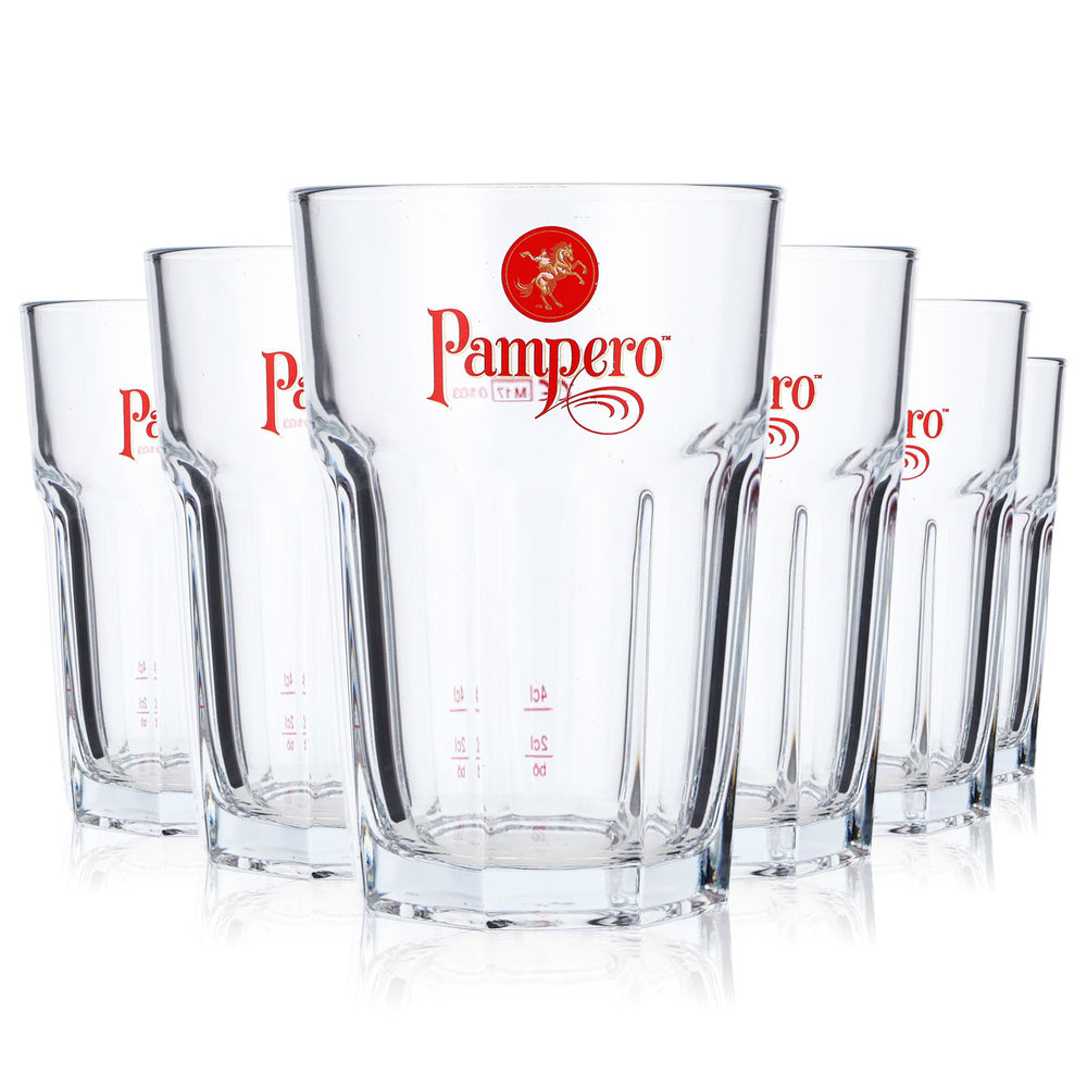 6 bicchieri da rum Pampero Tumbler Bicchieri da rum Bicchiere da long drink 2 cl + 4 cl