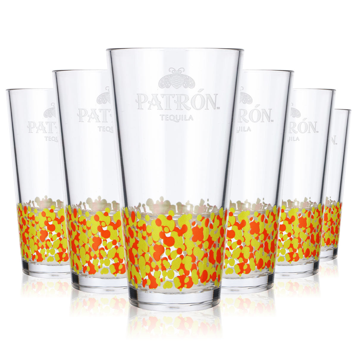6 bicchieri da tequila Patron 0,3 l in plastica riutilizzabili Bicchieri da long drink in acrilico