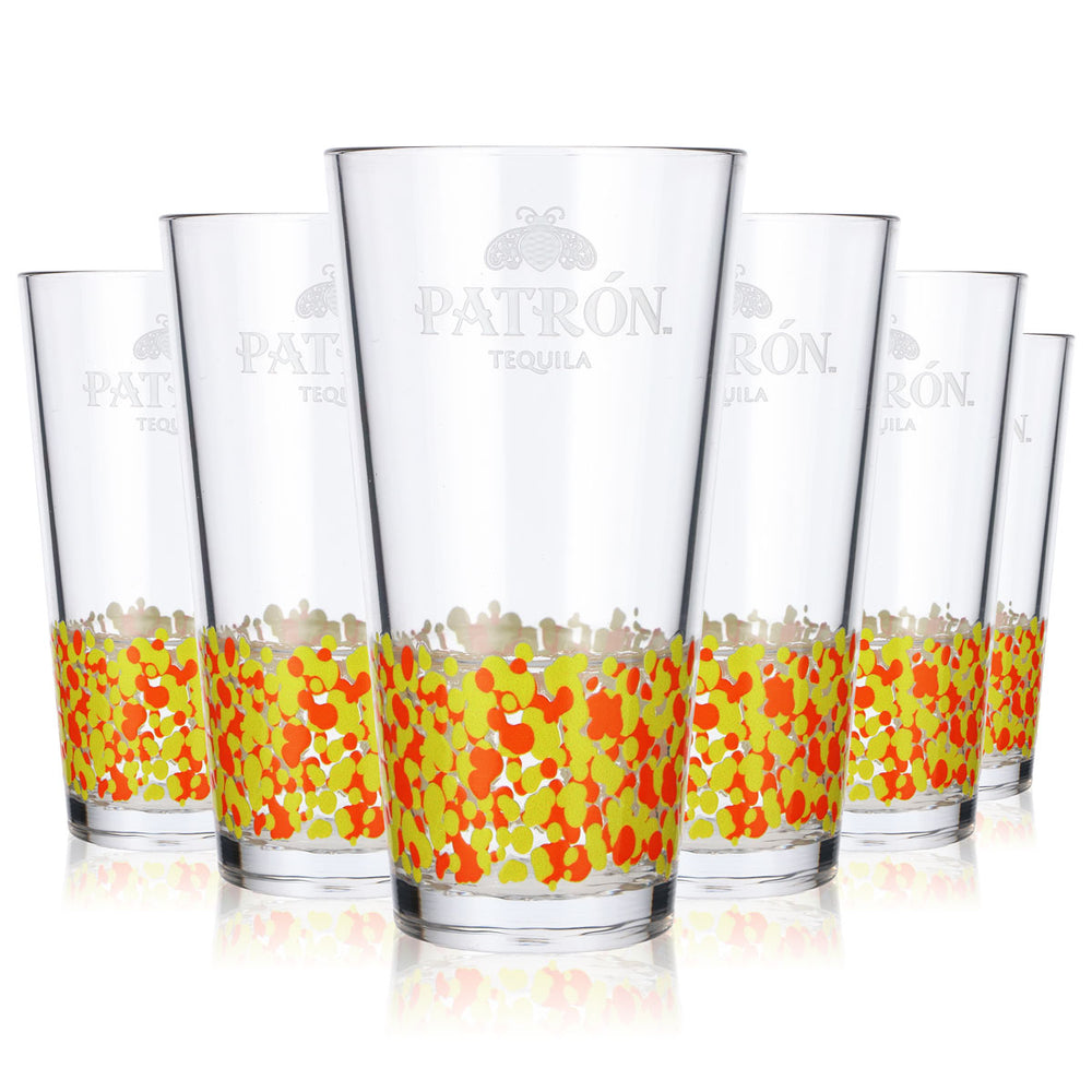 6 bicchieri da tequila Patron 0,3 l in plastica riutilizzabili Bicchieri da long drink in acrilico