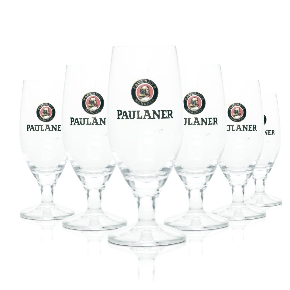 6 bicchieri da birra Paulaner 0,2 l a forma di tulipano Premium Pils Birrificio Monaco Baviera
