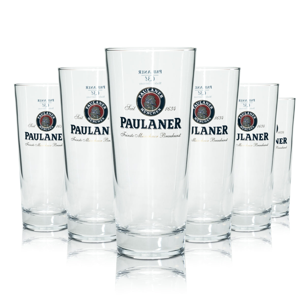 6 bicchieri da birra Paulaner da 0,3 l Frankonia Sahm Willi Bicchieri birra chiara