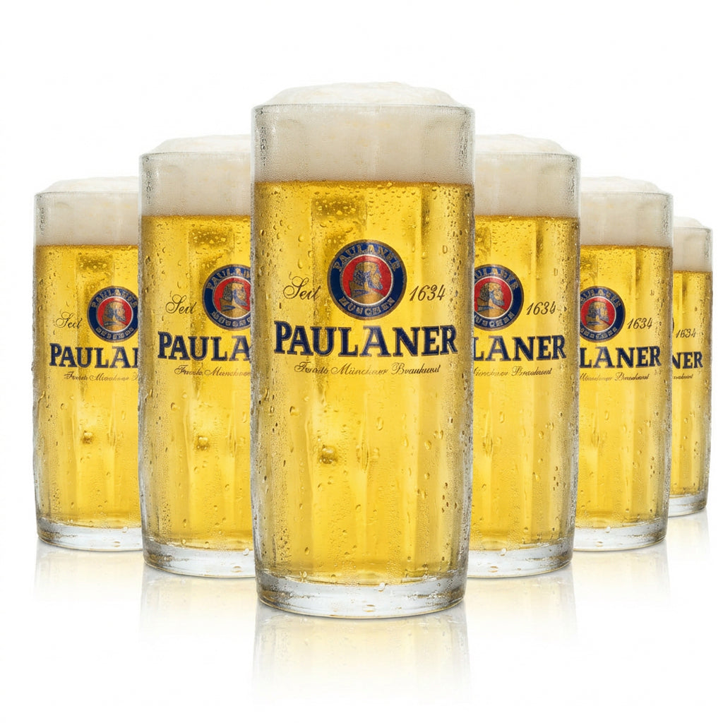 6 bicchieri da birra Paulaner 0,3 l boccale Pils Seidel Sahm Henkel bicchieri boccali Krüge Beer – Vista 2