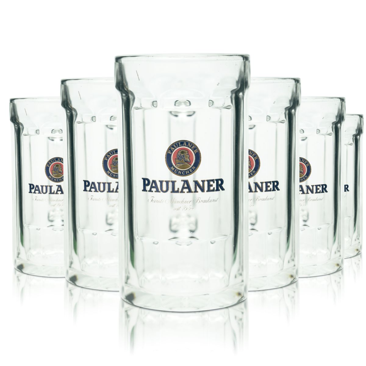 6 bicchieri da birra Paulaner da 0,4 l Set di boccali Seidel Humpen Birrificio Baviera