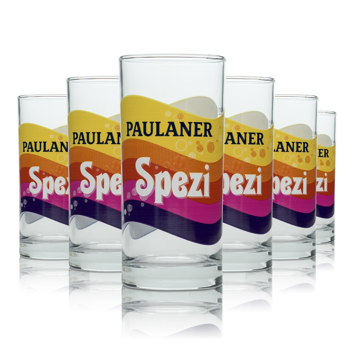 6 bicchieri Paulaner Spezi Softdrink 0,2 l bicchieri cola limonata mix bicchieri da collezione per ristoranti