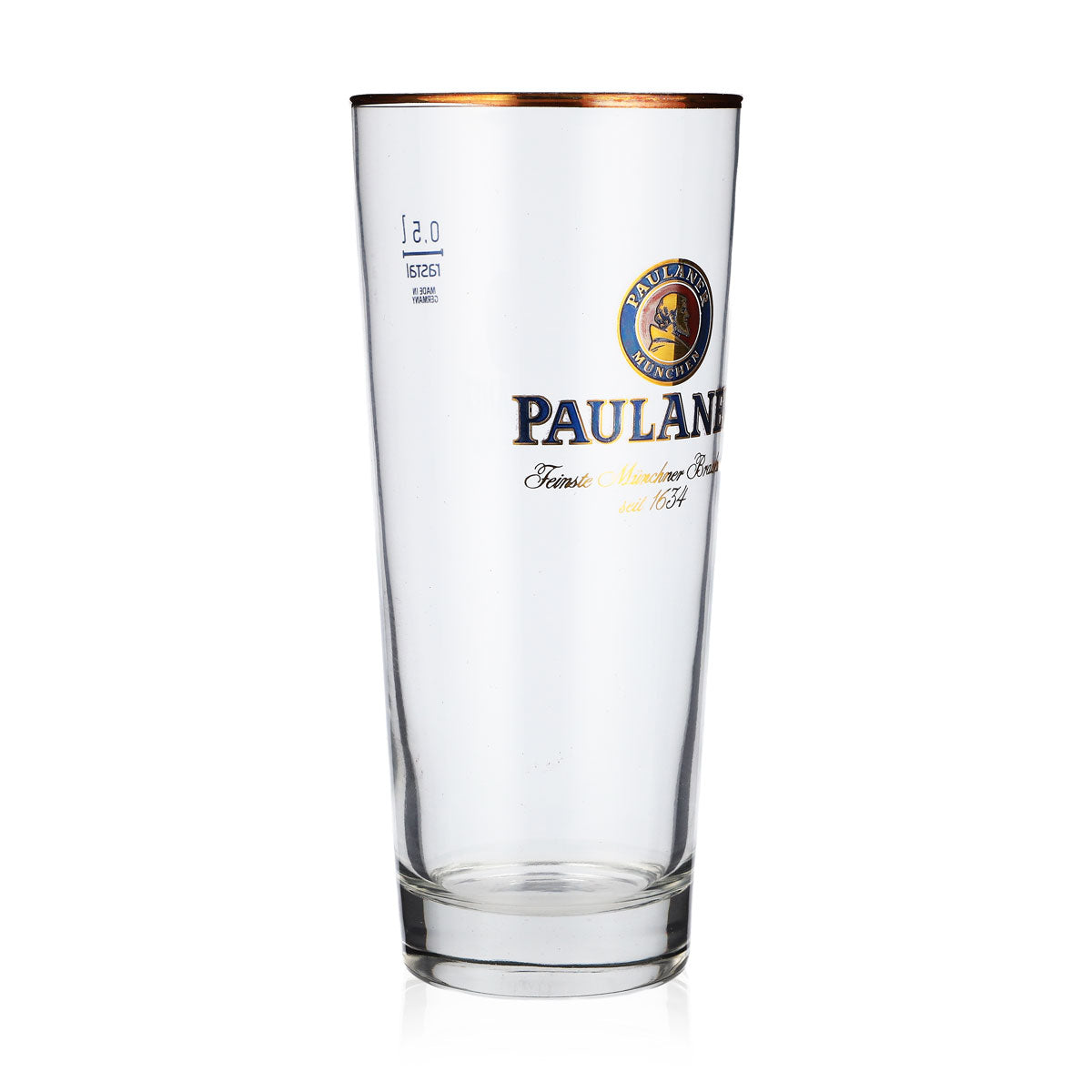 6 bicchieri da birra Paulaner Weissbier Frankonia 0,5 l con bordo dorato – Vista 3