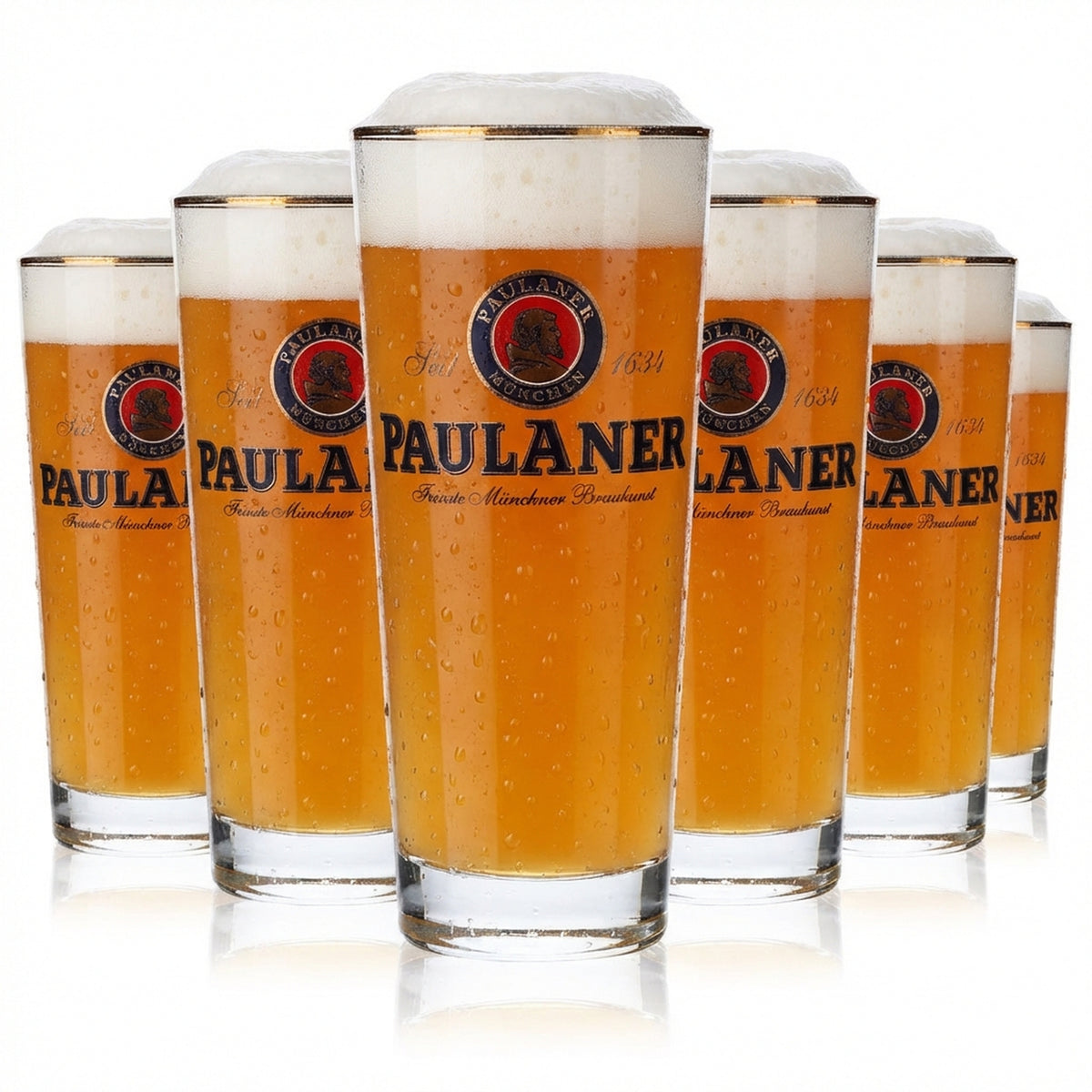 6 bicchieri da birra Paulaner Weissbier Frankonia 0,3 l Willibecher