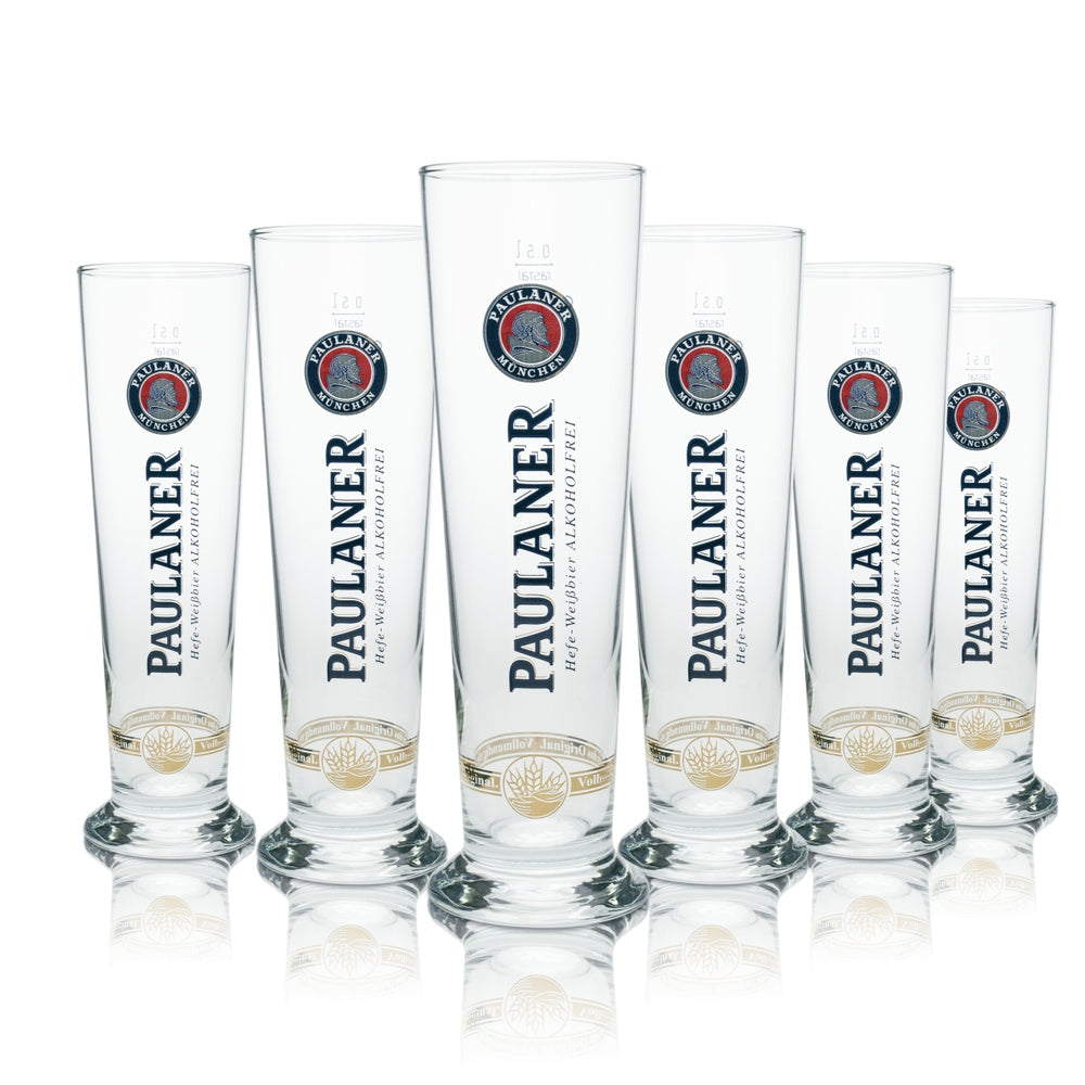 6 bicchieri da birra Paulaner Weißbier 0,5 l Hefeweizen Kristallweizen senza alcool