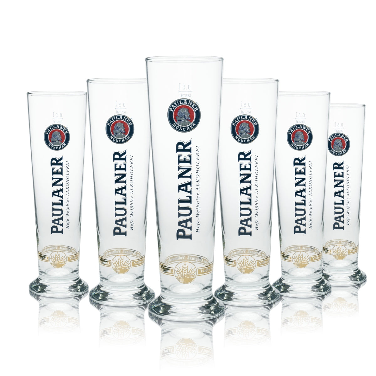 6 bicchieri da birra Paulaner Weißbier 0,5 l Hefeweizen Kristallweizen senza alcool