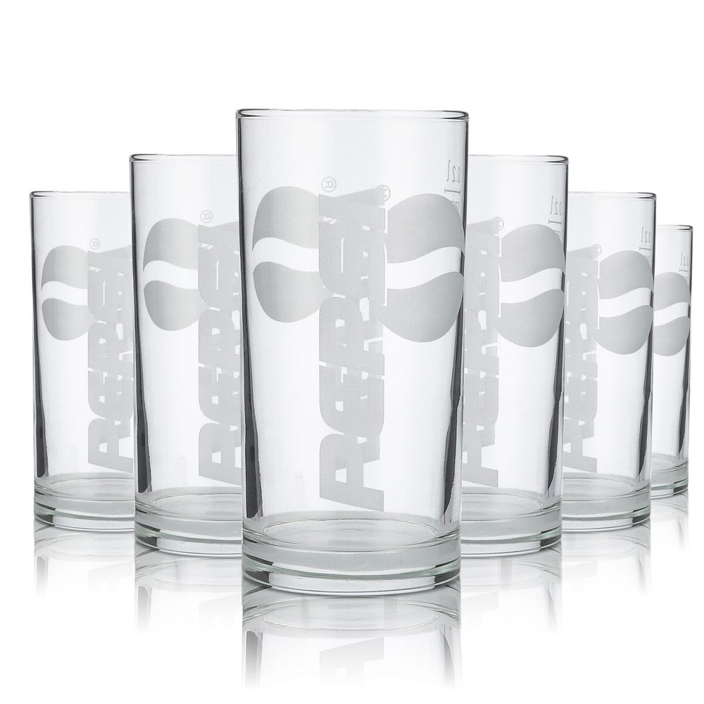 6 bicchieri Pepsi da 0,2 l Bicchieri satinati Set di bicchieri per bibite gassate e bibite analcoliche