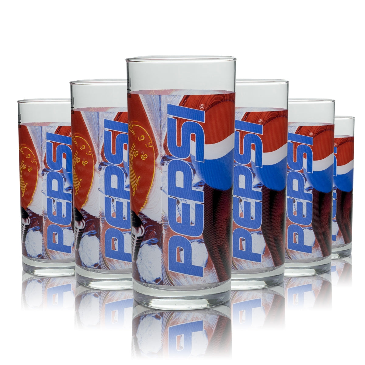 6 bicchieri Pepsi 0,5 l retrò "Music" Edizione nostalgica Bicchieri da collezione Cola