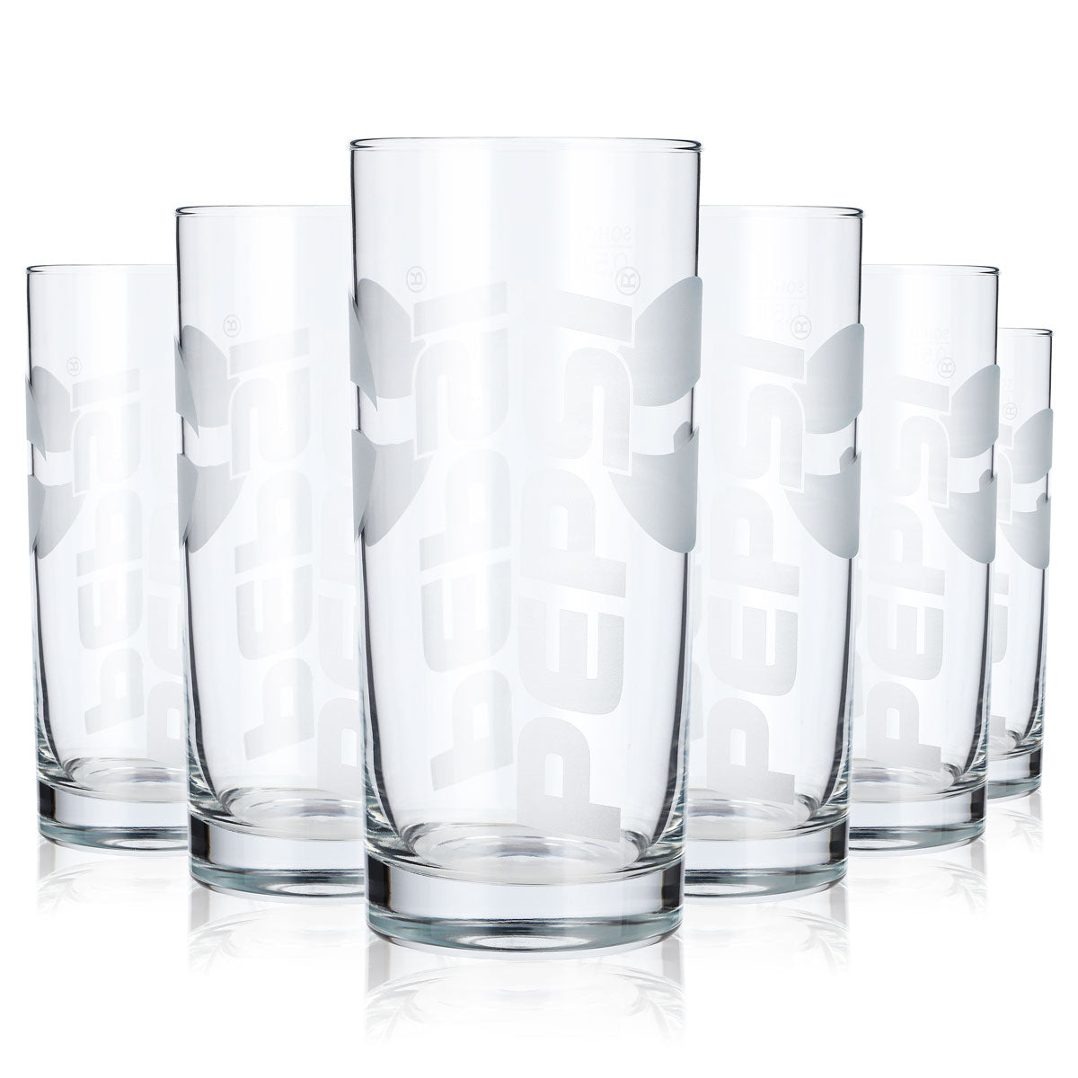 6 bicchieri da 0,5 l per bibite Pepsi con scritta grande in verticale “Sahm” (set da 6)