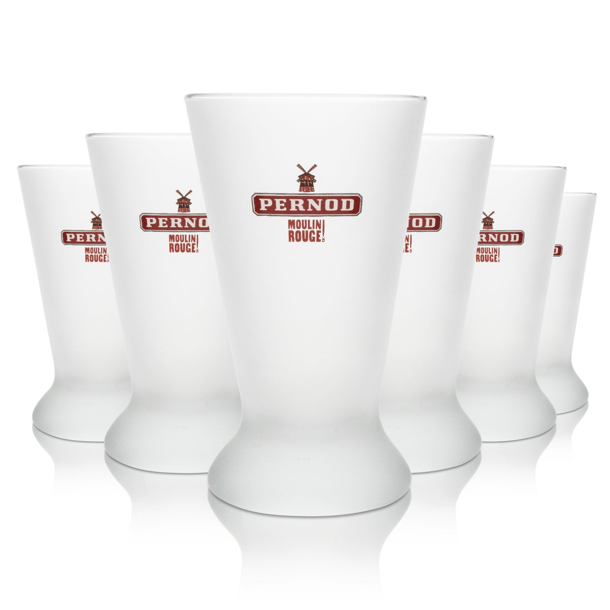 6 bicchieri da liquore Pernod in vetro opalino da 250 ml