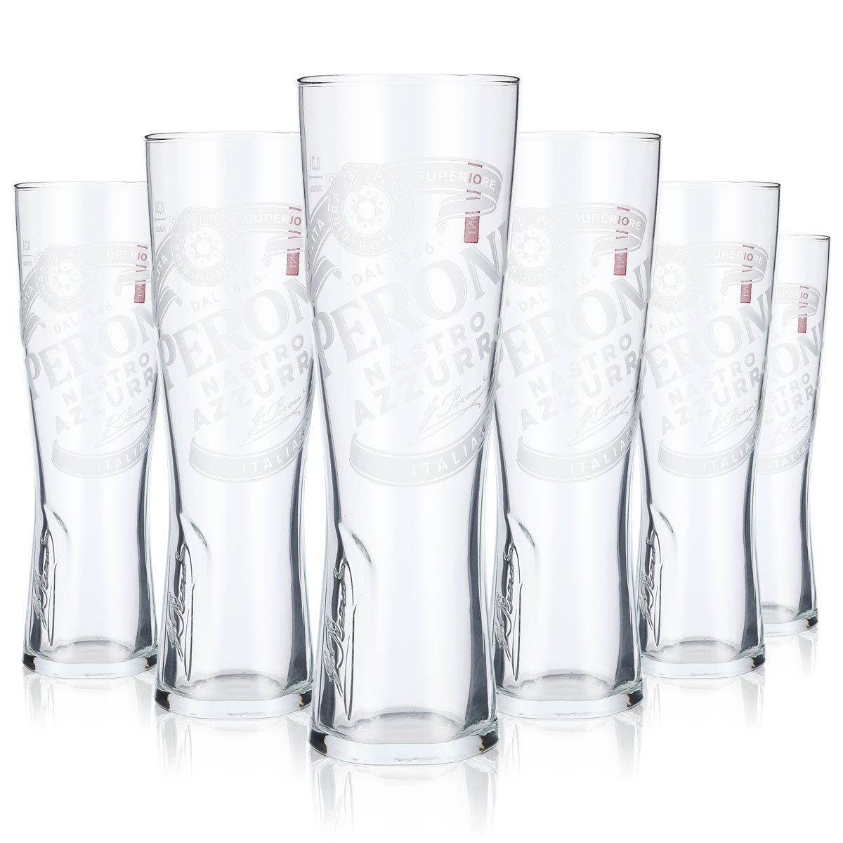6 bicchieri da birra Peroni Nastro, bicchieri da birra Azzurro da 0,3 l, satinati – Vista 6