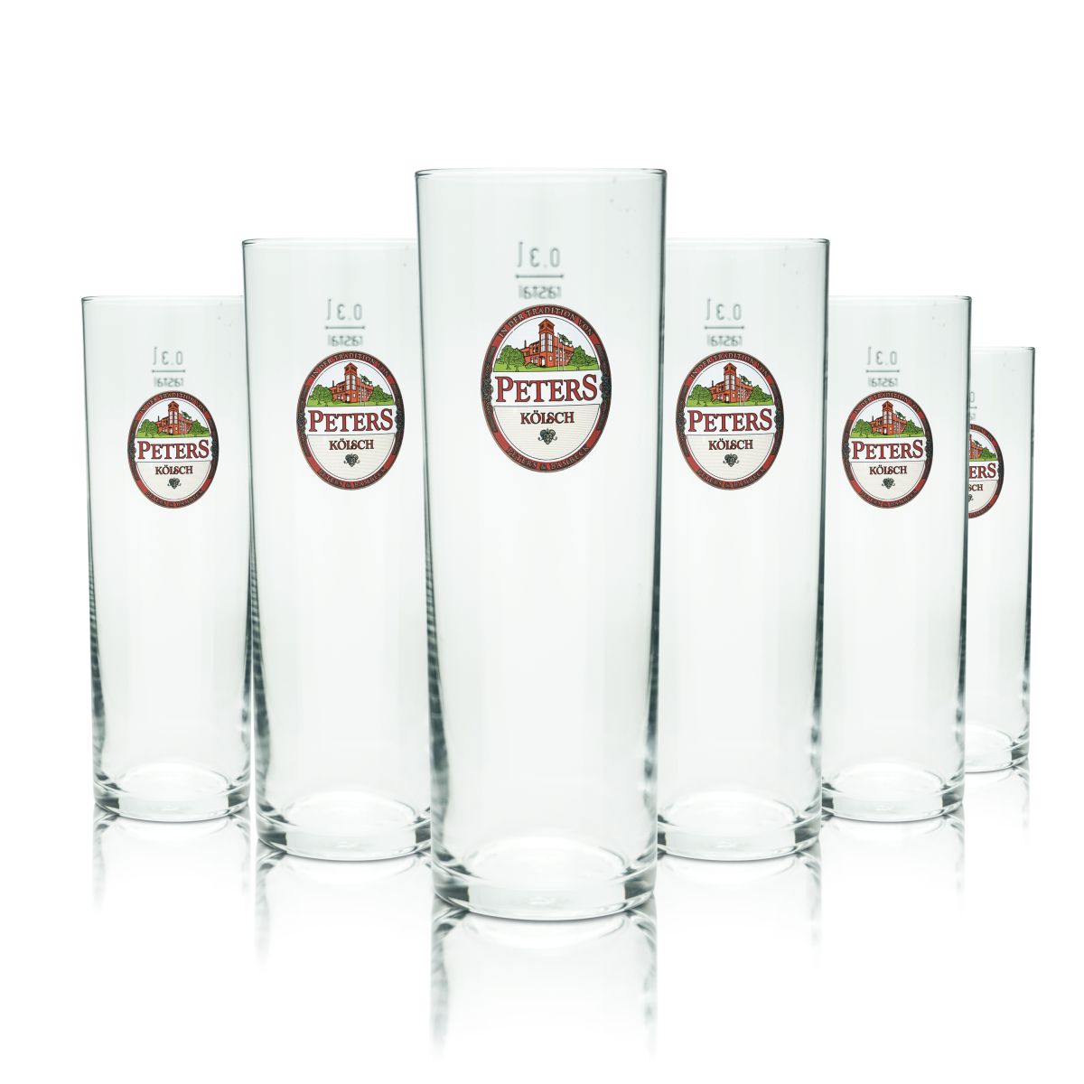 6 bicchieri da birra Peters Kölsch 0,3 l Set di bicchieri per birra Altbier Brauerei Köln