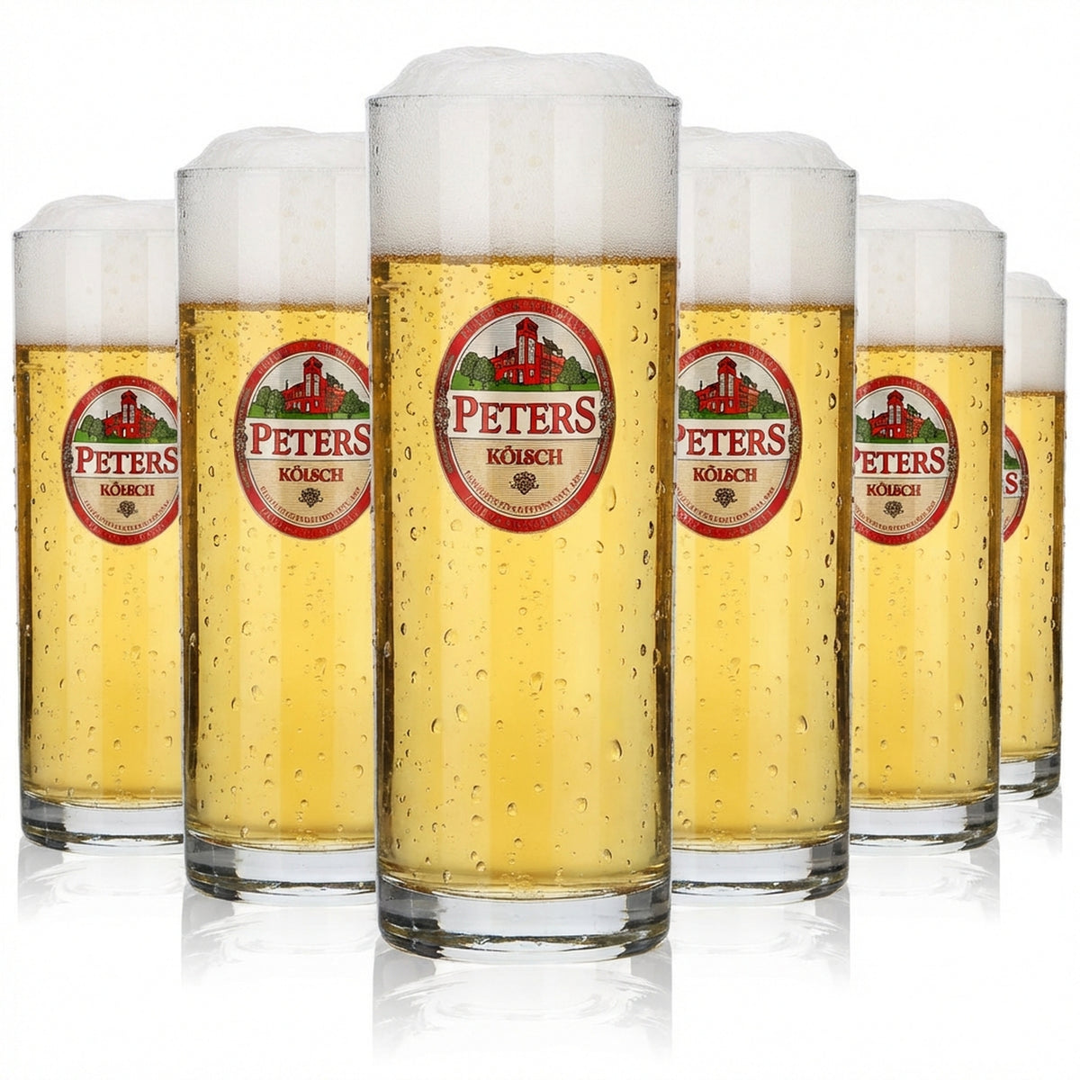 6 bicchieri Peters Kölsch da 0,4 l Set di bicchieri da birra Kölsch da pub