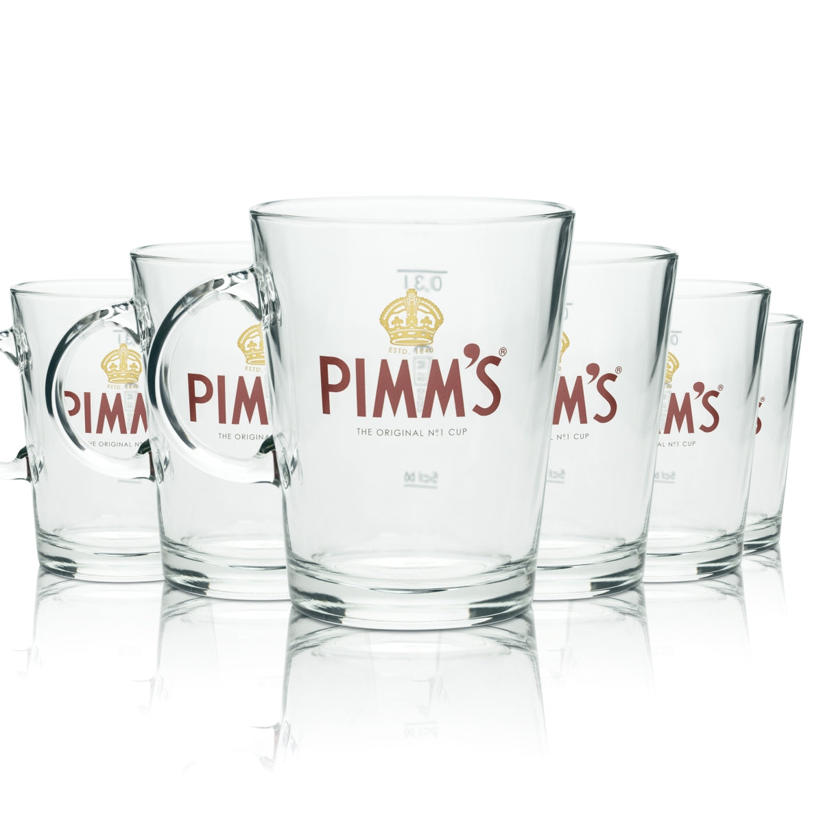 6 bicchieri Pimm's 0,3 l liquore cocktail long drink aperitivo bicchieri con manico