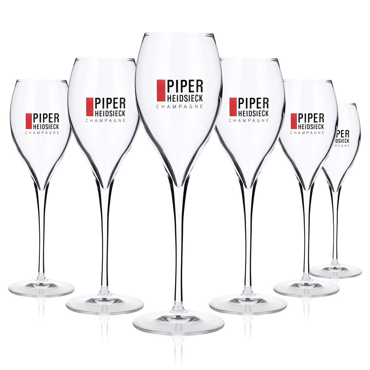 6 bicchieri da champagne Piper-Heidsieck 0,17 l flûte rettangolo rosso Lehmann Opale 17 – Vista 5