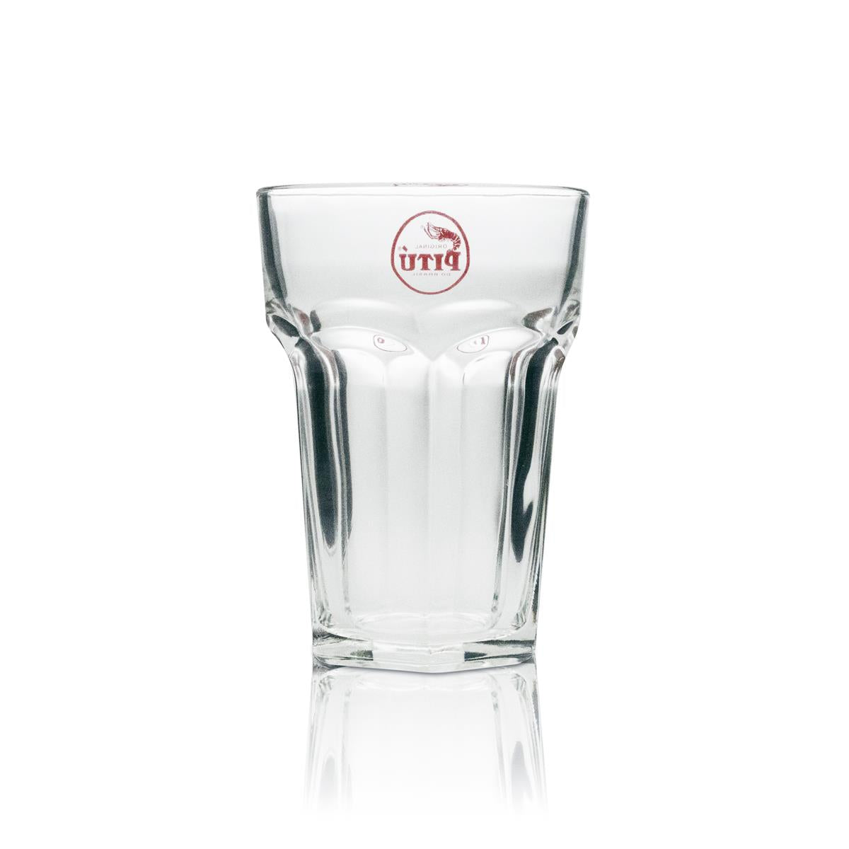 6 bicchieri da long drink per liquore Pitu con logo rosso 500 ml – Vista 2