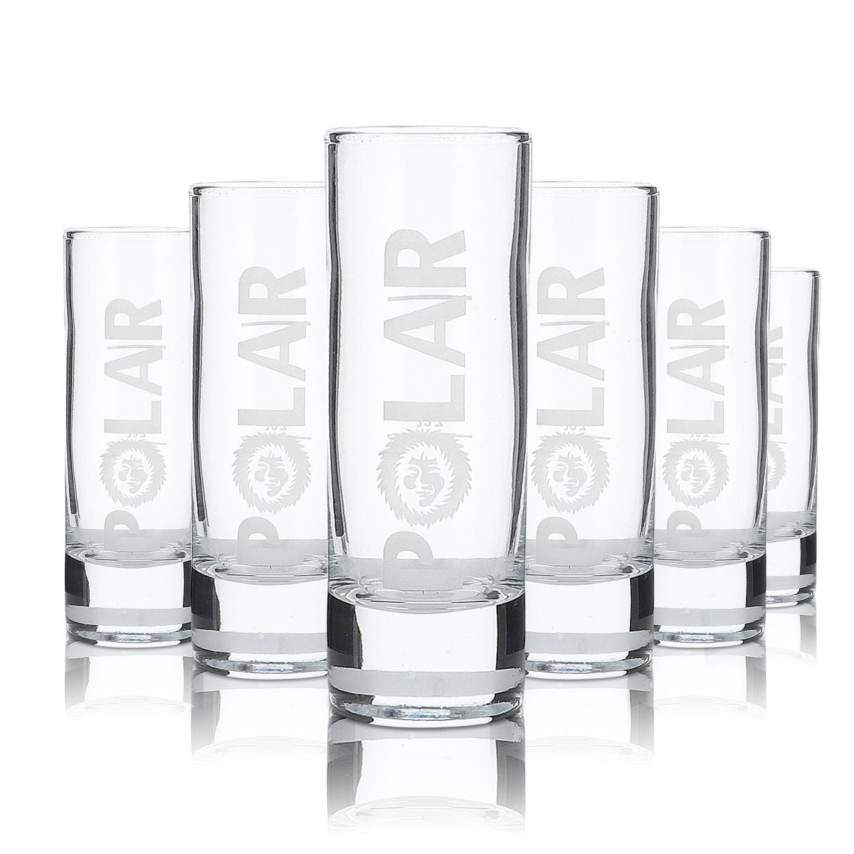 6 bicchierini da liquore Polar Limes Vodka, Stamer, bicchiere corto, bianco satinato