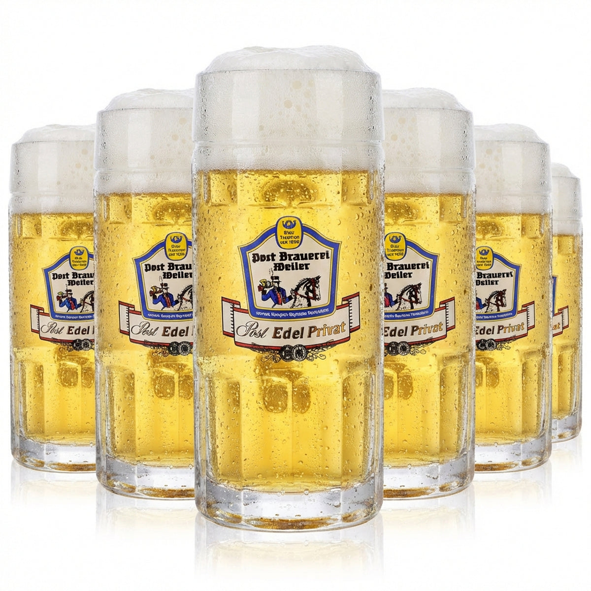 6x Birrificio Post Weiler Bicchiere da birra Bicchiere da birra 0,5 l Rastal Falkenstein
