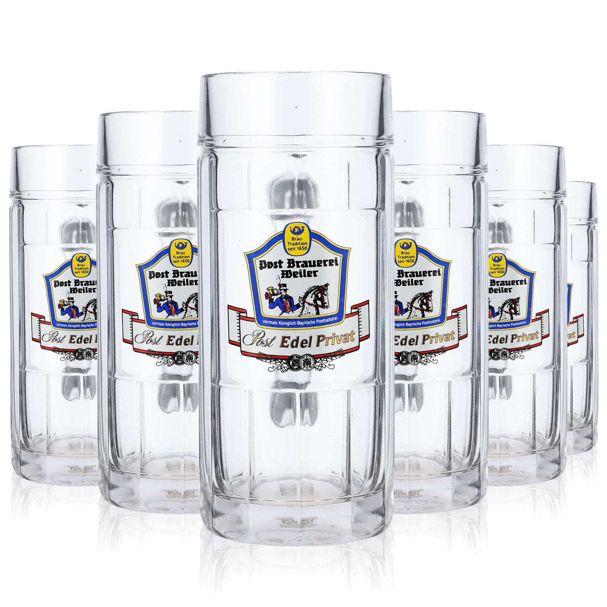 6x Birrificio Post Weiler Bicchiere da birra Bicchiere da birra 0,5 l Rastal Falkenstein – Vista 7