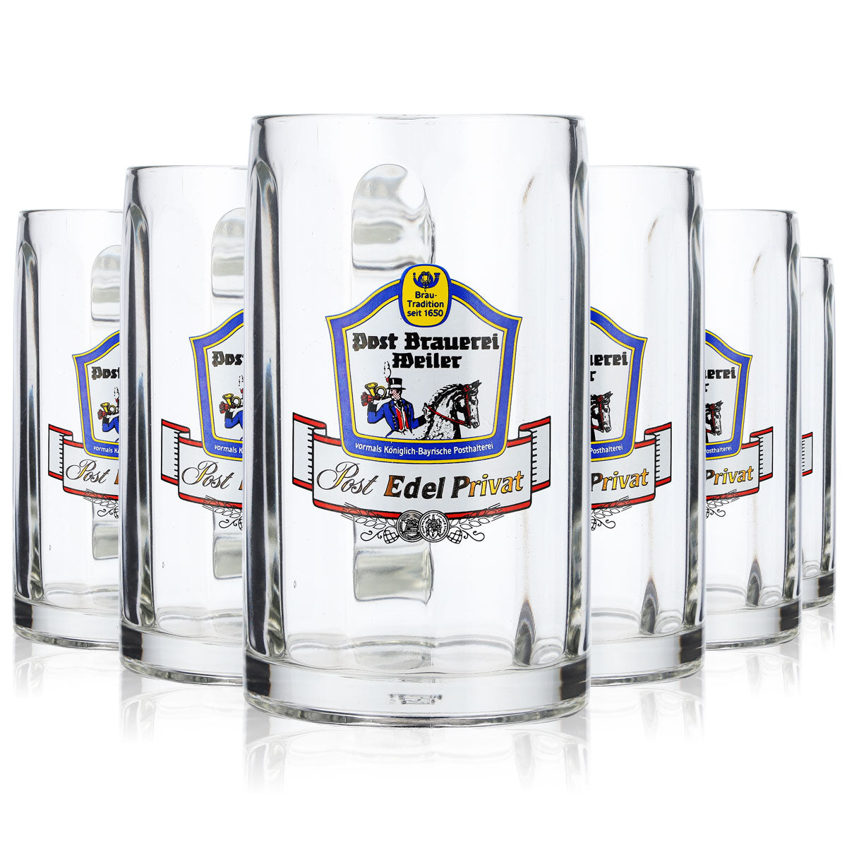 6 bicchieri da birra Post Brauerei Weiler Bierglas Bierseidel Gläser 0,3 l – Vista 7