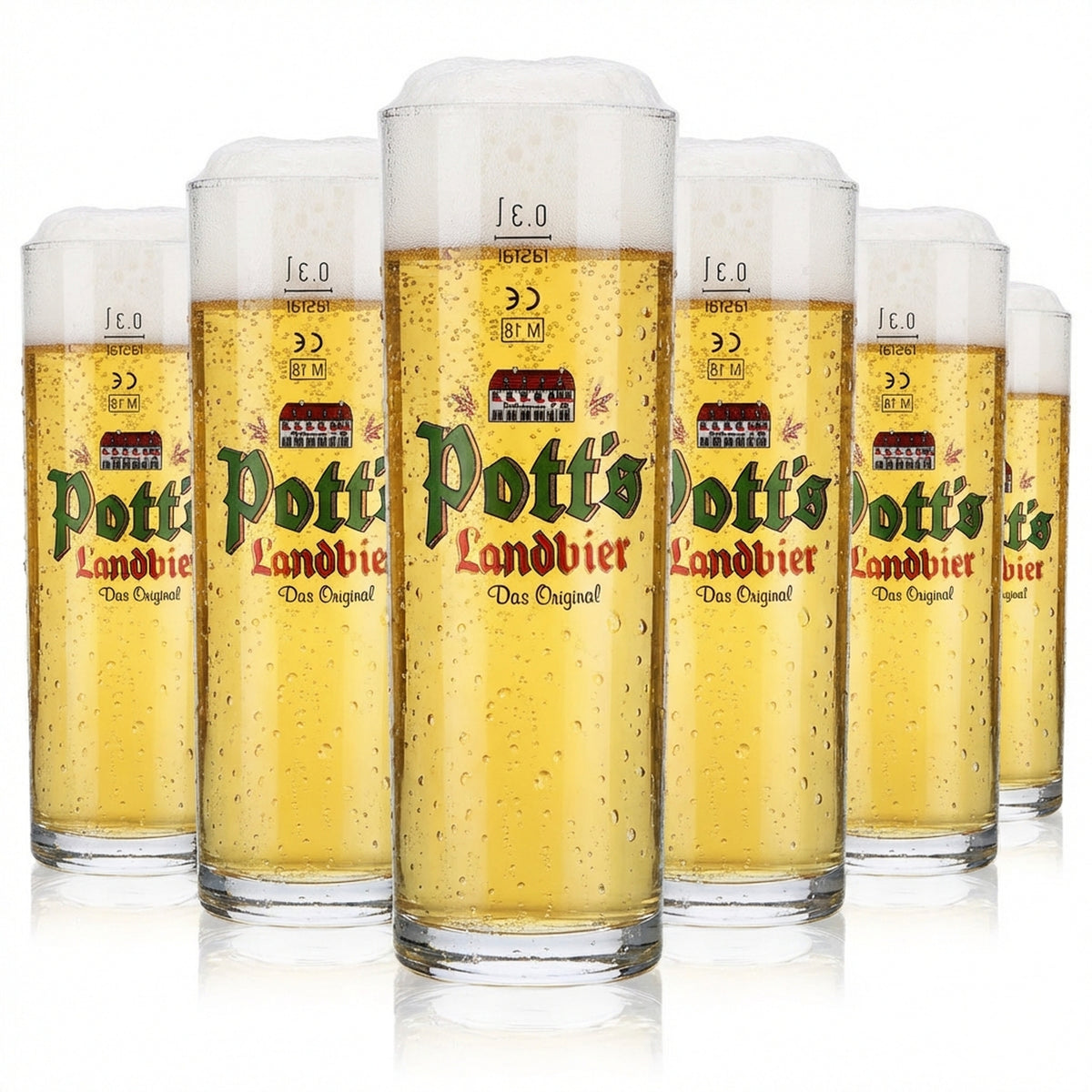 6 bicchieri da birra Potts da 0,3 l Bicchieri da birra rustici Bicchieri da birra Stange