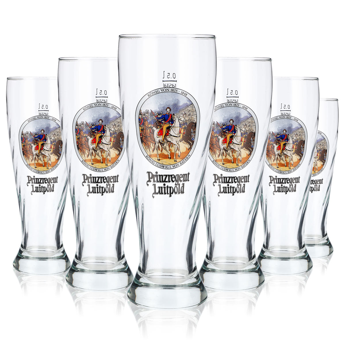 6 bicchieri da birra Prinz Luitpold 0,5 l Bicchiere da birra bianca Prinzregent Luitpold – Vista 6