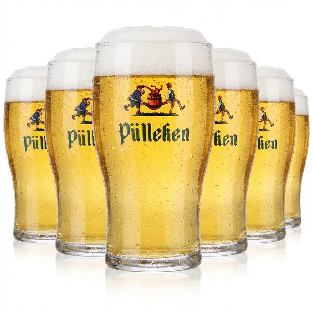 6 bicchieri da birra Pülleken da 0,26 l Set di bicchieri Willi-Becher Birrificio