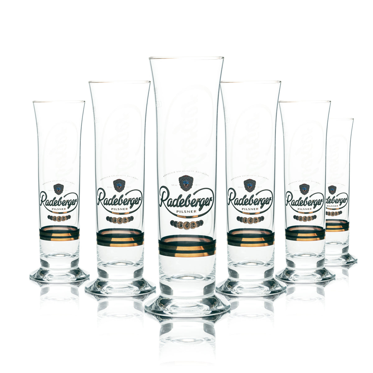6 bicchieri da birra Radeberger 0,2 l a forma di coppa con logo e scena, birrificio, tulipano – Vista 5