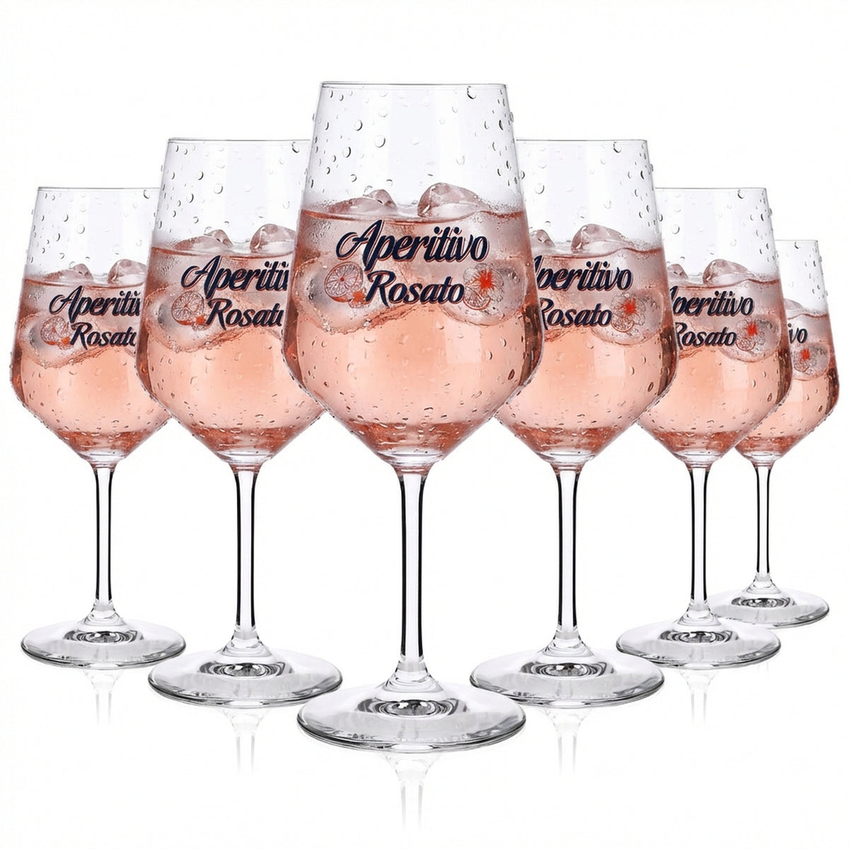 6 bicchieri da vino Ramazzotti 0,5 l "Aperitivo Rosato" Rastal Bicchieri da liquore Spritz