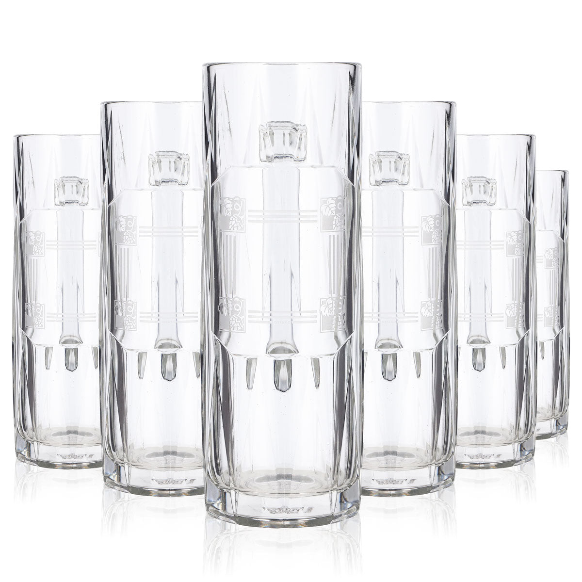 6 bicchieri da birra Rastal da 0,3 l con logo bianco
