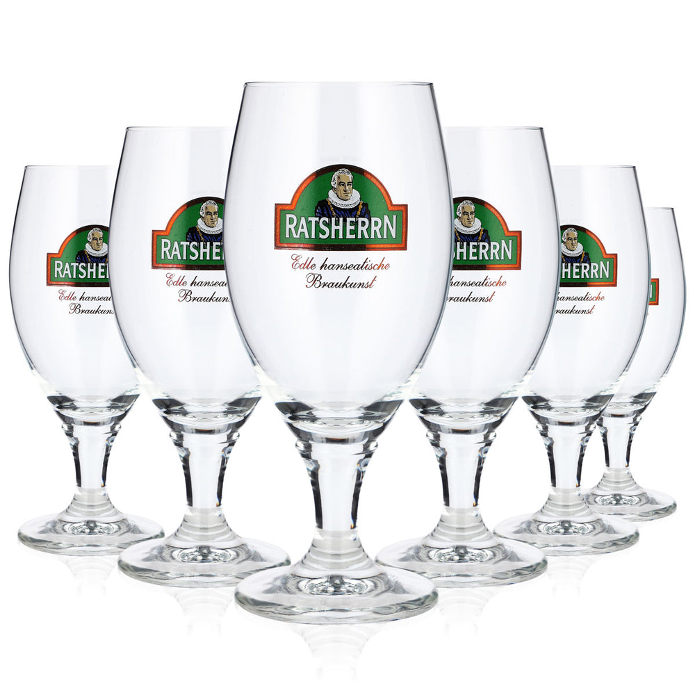 6 bicchieri da birra "Ratsherrn" da 0,25 l, a forma di coppa a tulipano, Deister Ritzenhoff, da una pinta (set da 6)