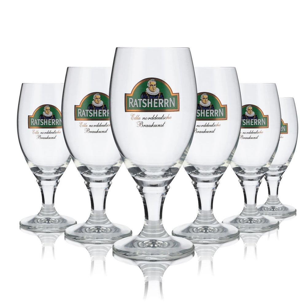 6 bicchieri Ratsherrn da 0,2 l Bicchieri da birra Tulpe Deister Pokal RC Ritzenhoff