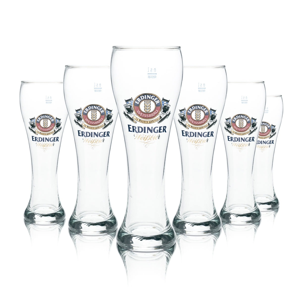 6 bicchieri da birra bianca Erdinger retrò - Set di bicchieri da birra Hefeweizen da 0,5 l Baviera Design