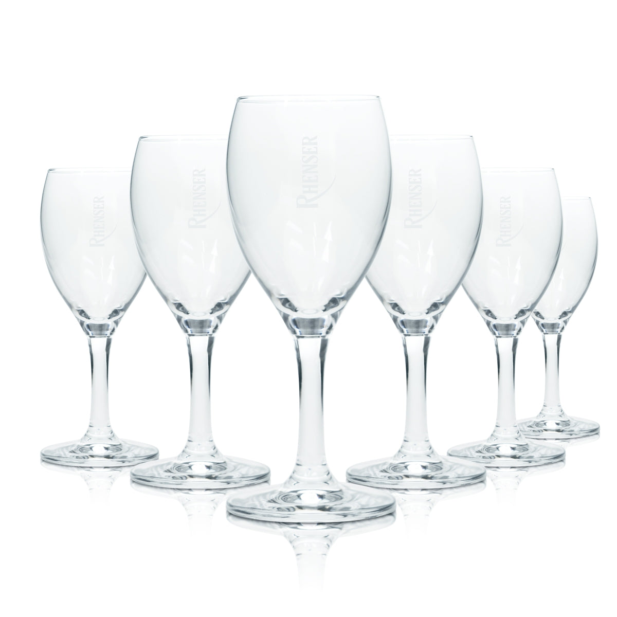 6 bicchieri Rhenser da 0,1 l, calice, flûte, tulipano, coppa, bicchieri per acqua minerale, soda, bibite gassate
