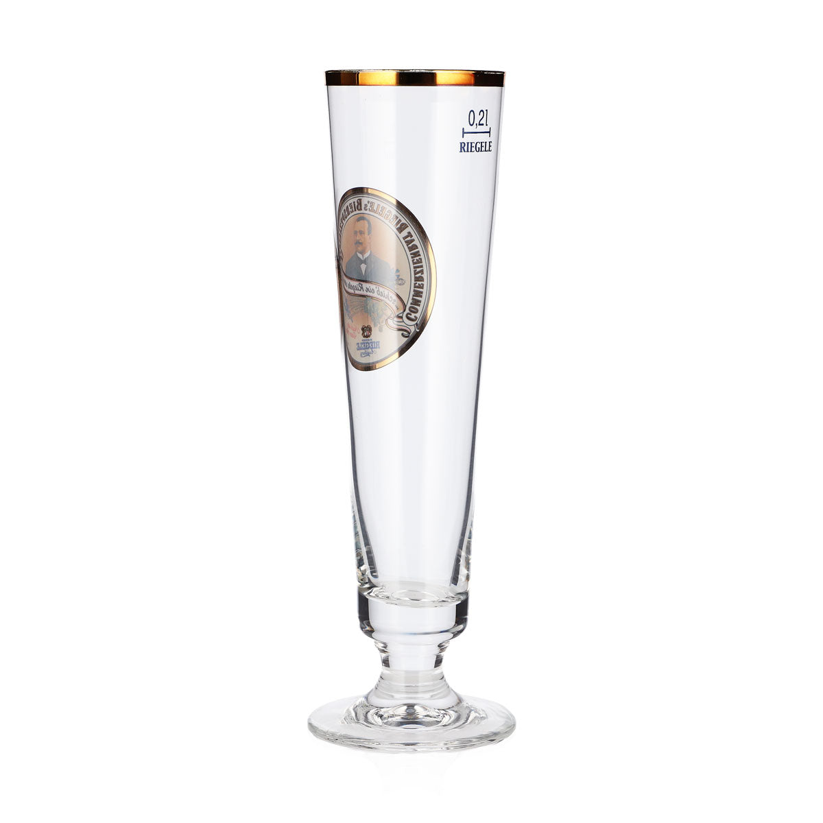 6 bicchieri da birra Riegele da 0,2 l, a forma di coppa, con ritratto sul logo rc – Vista 4