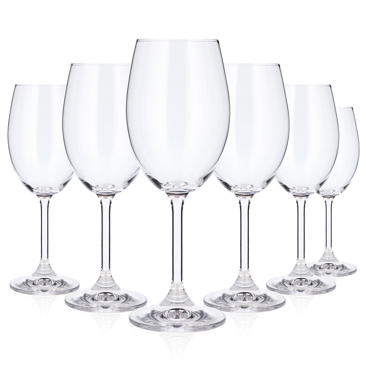 6 bicchieri da vino Rio, bicchieri a calice da 0,25 l per vino bianco, senza decorazioni, Chardonnay (set da 6)