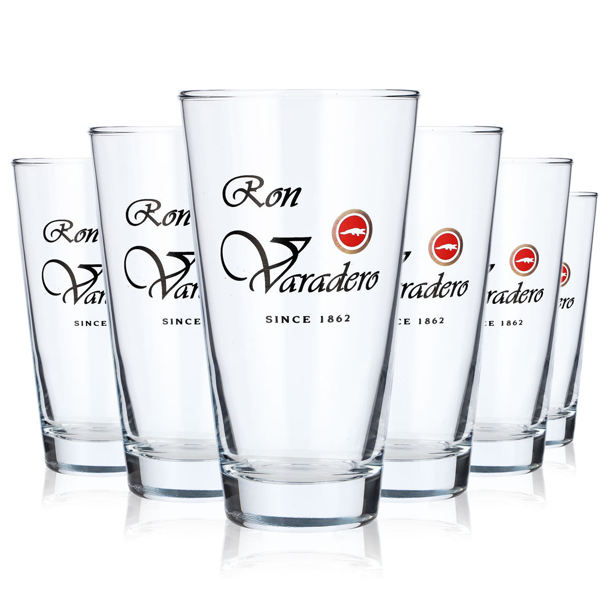 6 bicchieri da rum Ron Varadero da 0,4 l Bicchiere da long drink Tumbler con scritta nera – Vista 5