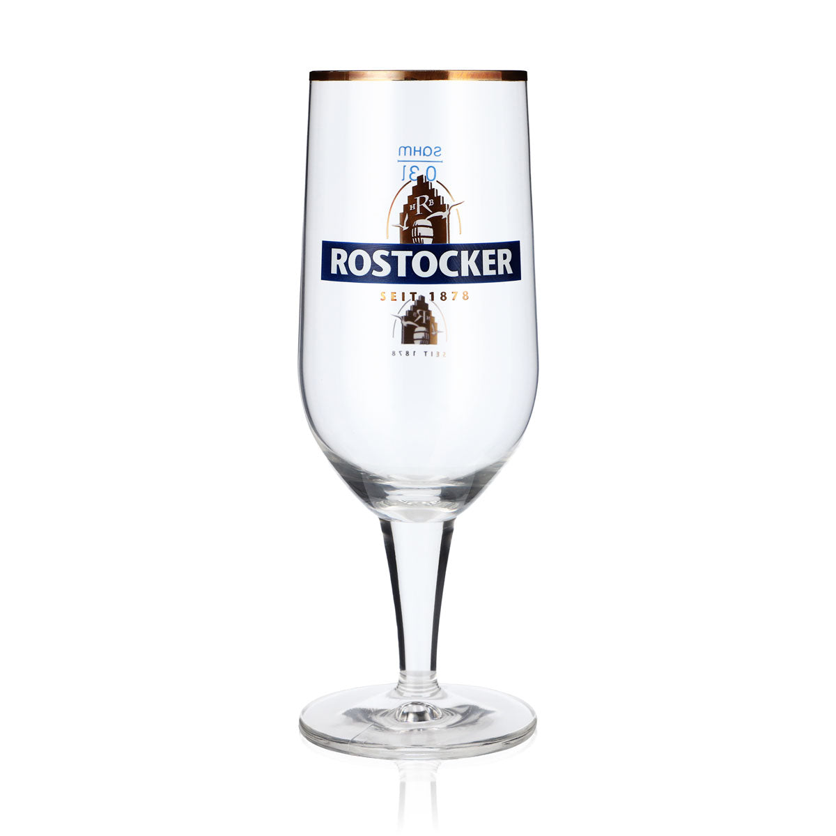 6 bicchieri da birra Rostocker da 0,3 l Bicchieri da birra Bicchieri a calice Logo blu+oro Moritz – Vista 2