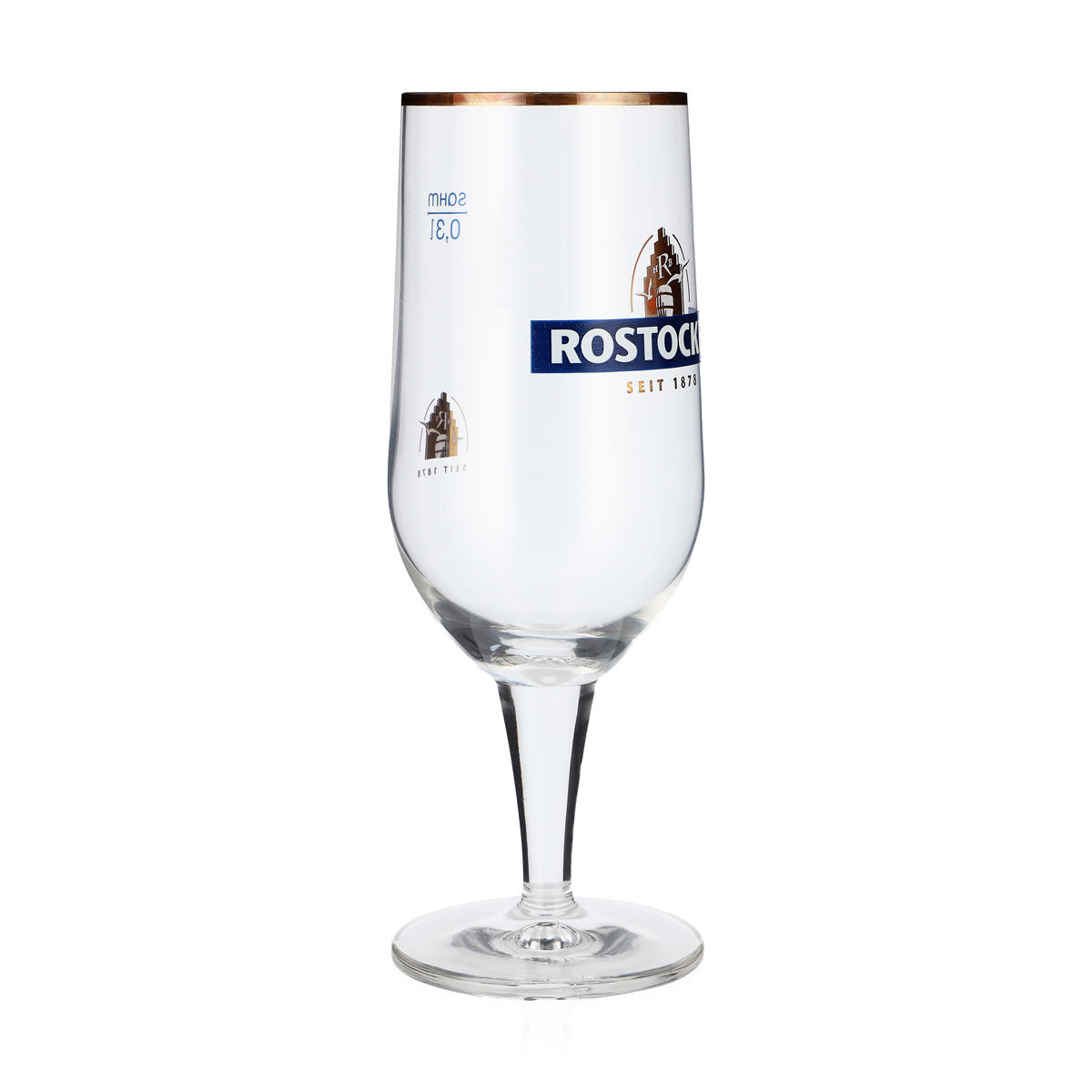 6 bicchieri da birra Rostocker da 0,3 l Bicchieri da birra Bicchieri a calice Logo blu+oro Moritz – Vista 3
