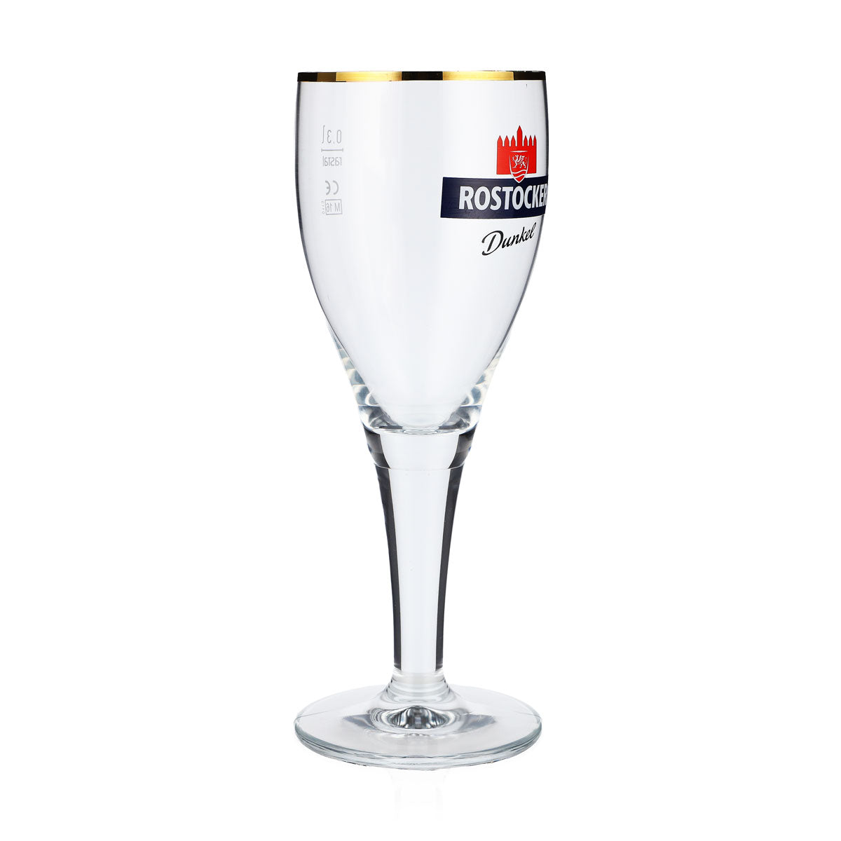 6 bicchieri da birra Rostocker Bier Glas da 0,3 l con bordo dorato scuro – Vista 3