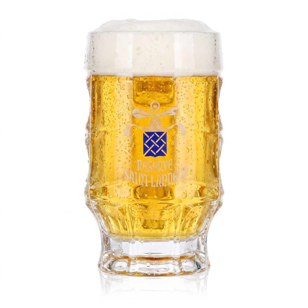 6 bicchieri da birra Saint Landelin da 0,25 l, con scritta bianca (set da 6) – Vista 2
