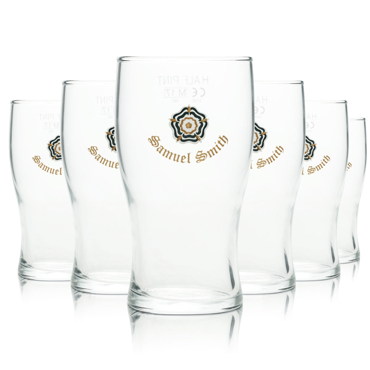 6 bicchieri da birra Samuel Smith da 0,3 l 1/2 pinta Craftbeer ARC England Willi Cup