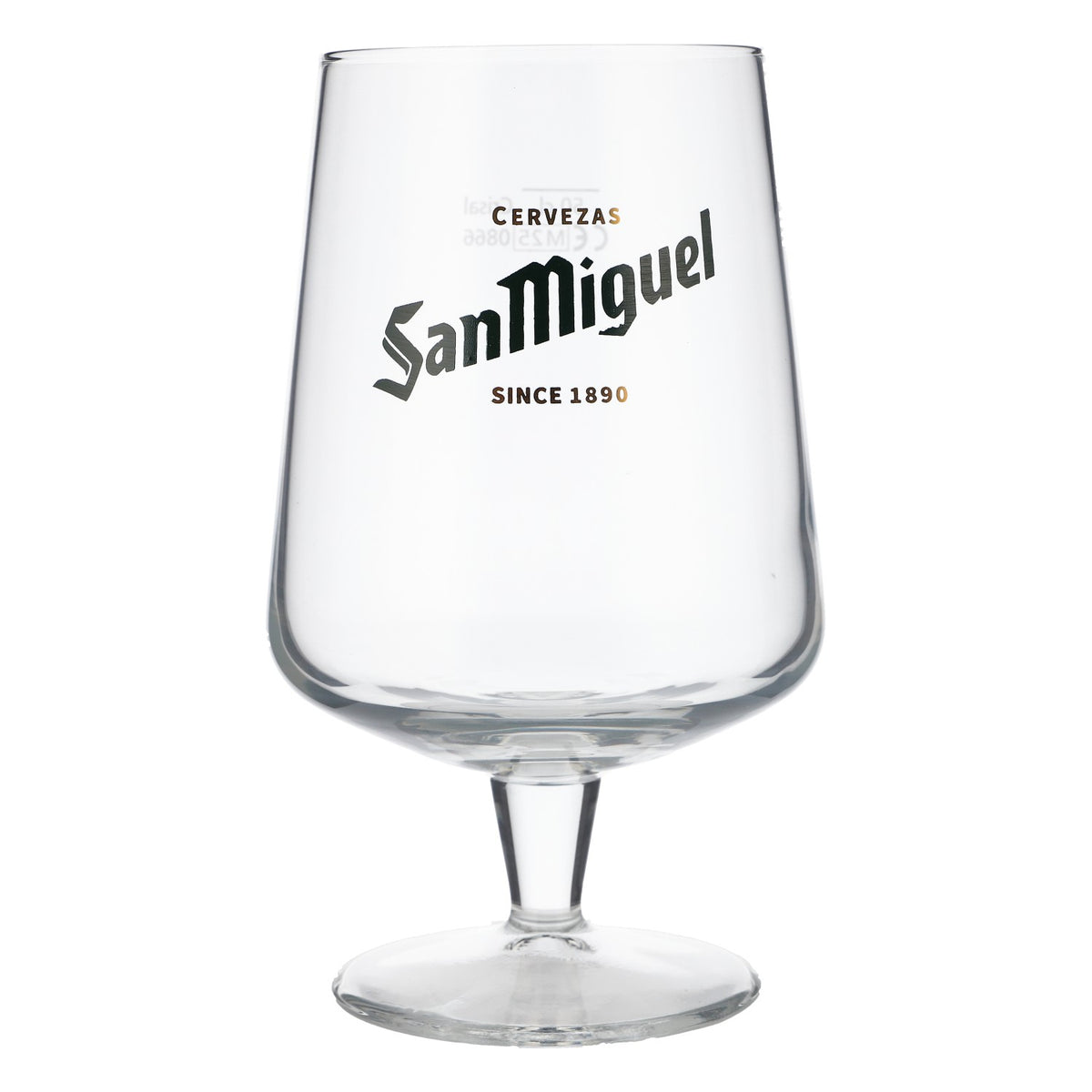 6 bicchieri da birra San Miguel da 0,5 l, forma bombata, logo verde – Vista 2