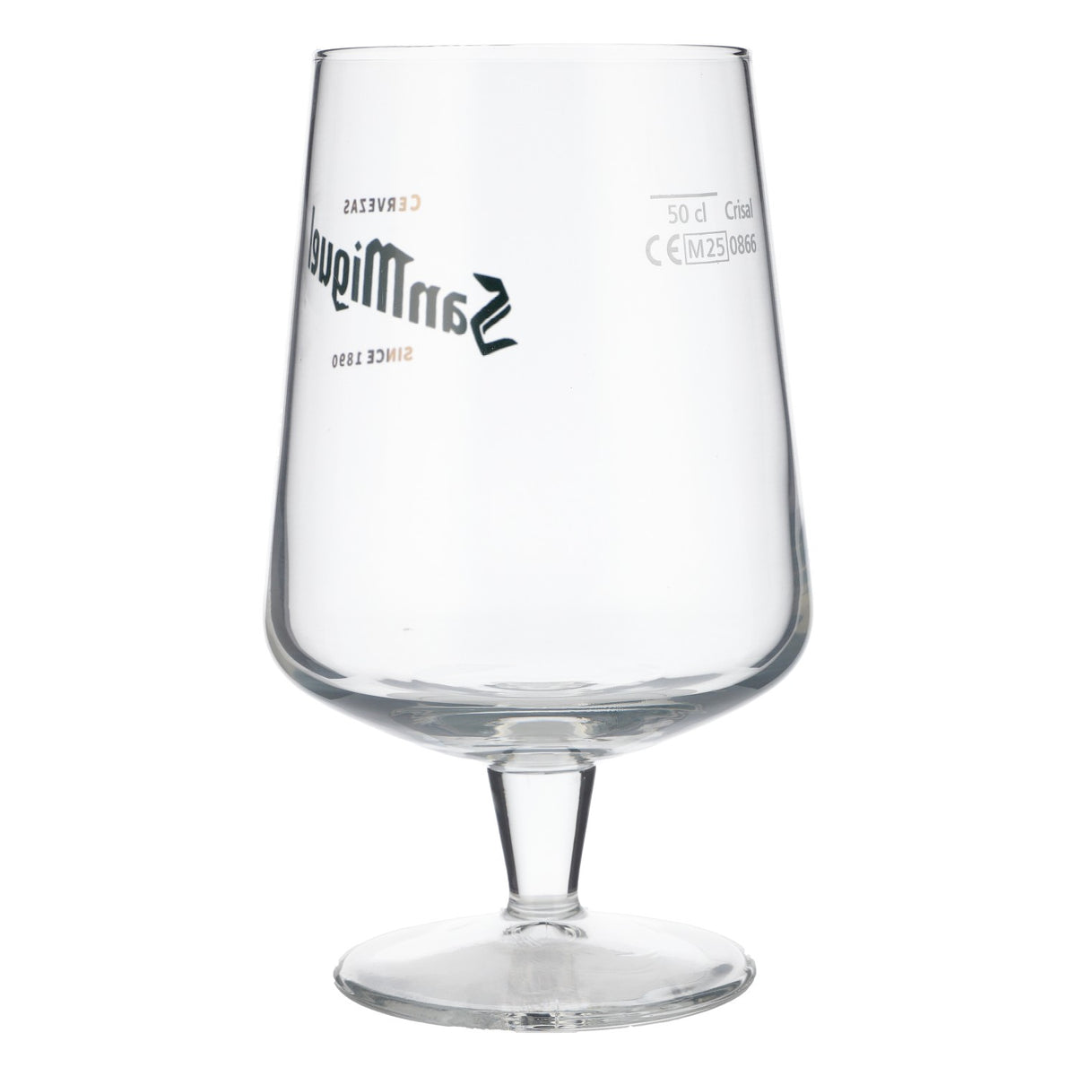 6 bicchieri da birra San Miguel da 0,5 l, forma bombata, logo verde – Vista 4