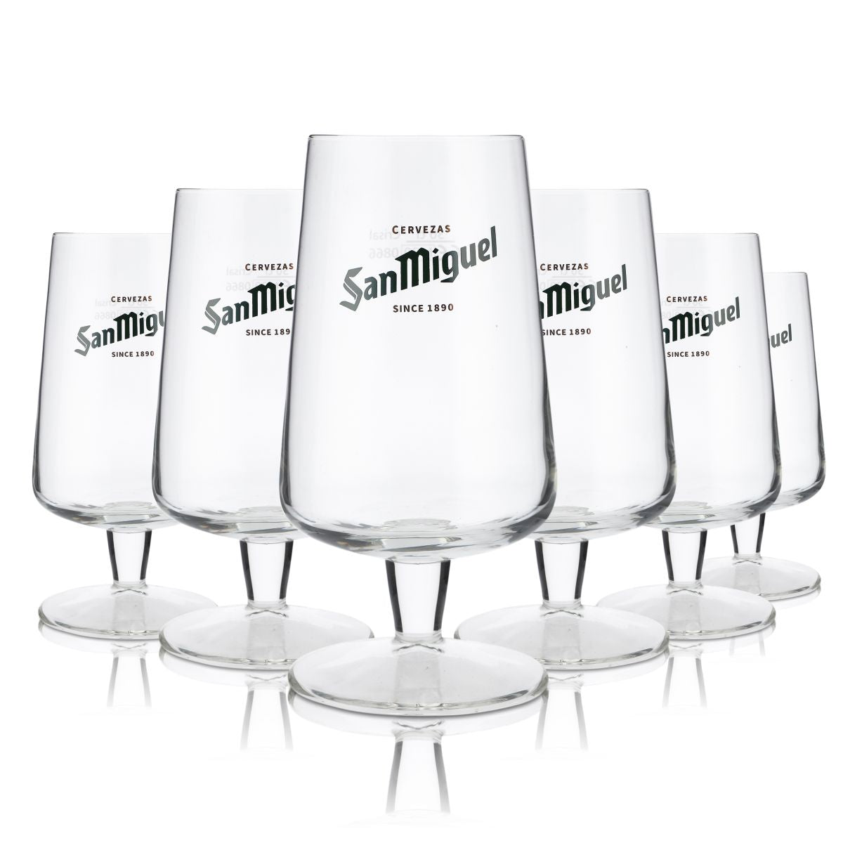 6 bicchieri San Miguel 0,3 l a forma di coppa Tulipa Cerveza Spagna Birrificio Internazionale – Vista 3