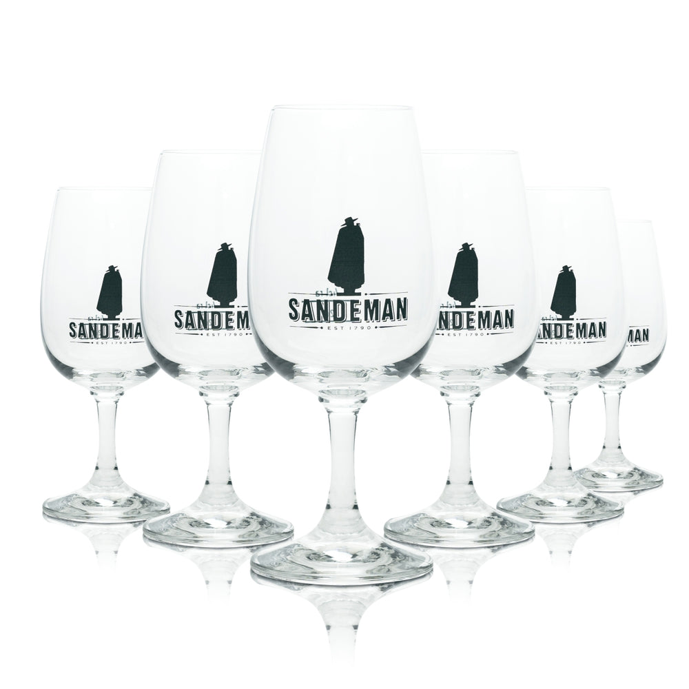 6 bicchieri da degustazione Sandeman Sherry Portwein con logo 200 ml per sommelier