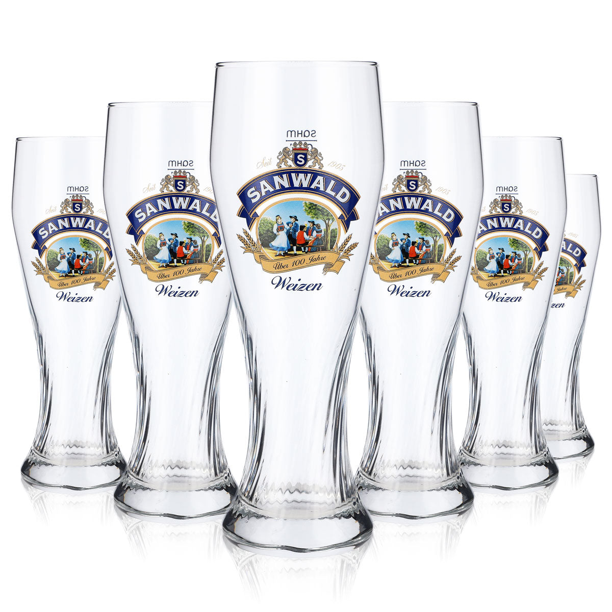 6 bicchieri da birra Sanwald 0,3 l Bicchieri da birra in vetro Bicchieri Sahm Riegsee – Vista 5